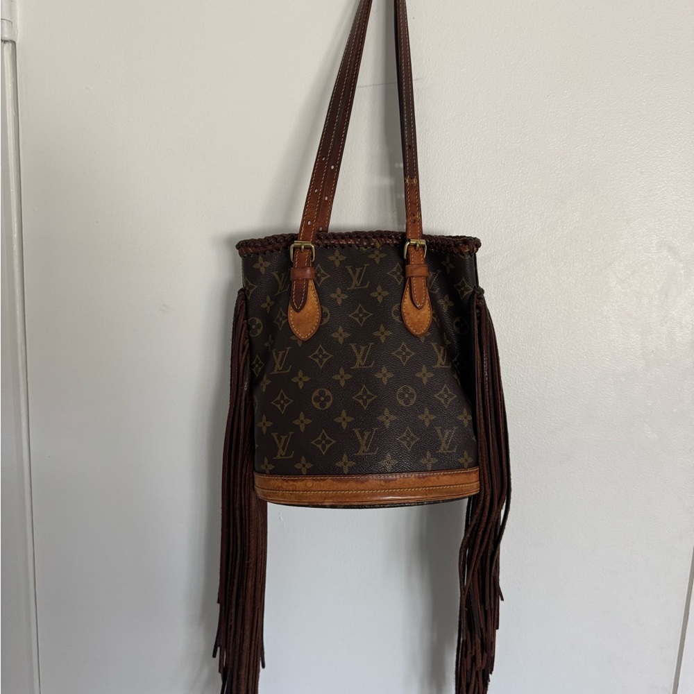 Louis Vuitton Bucket Purse Revamped by Vintage Boho Bags